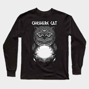 cheshire cat dark fantasy illustration Long Sleeve T-Shirt
